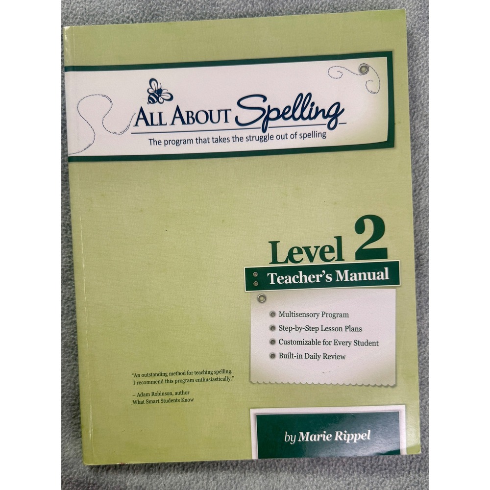 All About Spelling Level 2 Teacher's Manual Marie Rippel Homeschool Curriculum